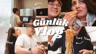 Benimde Bir Sabrım Var! Sabah rutini,evden çalışma,sinema | EV VLOG