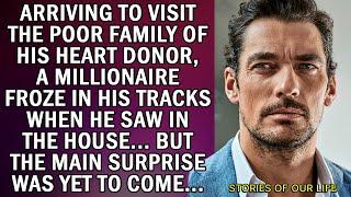 Arriving to check on his heart donor a millionaire froze when he saw what was going on in the house…