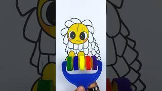 Yarnaby from Poppy playtime chapter 4 Rainbow Art with Acrylic #trending #viral #ytshorts #art