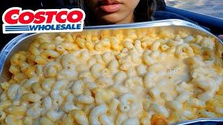 ASMR EATING CAR MUKBANG   SUPER CHEESY MAC N CHEESE COSTCO REAL SOUND WHISPERING TWILIGHT SHOW