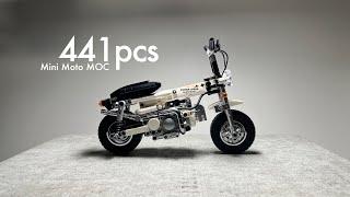 Building a Mini Moto Brick MOC【ASMR】Scale Model Assembly Sound【No Music / No Talking】441pcs