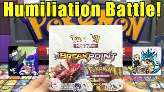 HUMILIATION BATTLE! Pokemon TCG BreakPoint Booster Box Opening Battle vs Derium's Pokemon!