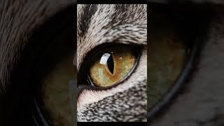 Beautiful cat eye close-up. Detailed feline iris~