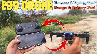 E99 Drone Unboxing & Flying Test,Range Test, Camera Test, Battery Test - E99 Camera Drone Review