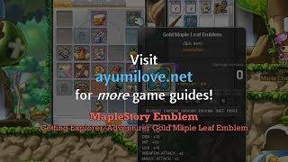 Ayumilove MapleStory Adventurer Explorer Emblem (Gold Maple Leaf Emblem)