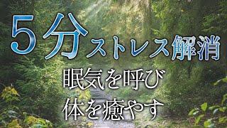 睡眠ストレス解消■5分聴いているだけで不思議と眠気を呼び、疲れた体を癒す睡眠音楽。