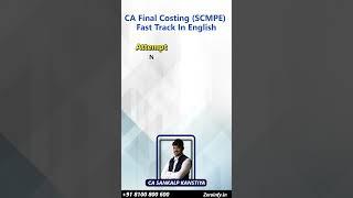 CA Final SCMPE Fast Track - In English - CA Sankalp Kanstiya || Best Prices on Zeroinfy.in