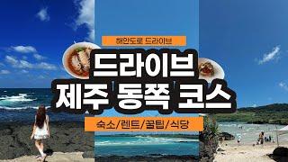 하나하나 다 떠주는 제주동쪽 드라이브코스 1부터 100동쪽에 유명한 해변은 다 찍고 가보자 바다구경 원없이 하게 줄게