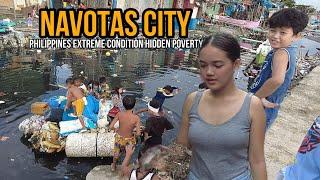 NAVOTAS CITY "Barangay TANGOS"EXTREME CONDITION SLUM WALK HIDDEN POVERTY in Metro Manila Philippines