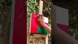 رسم علم عمان ️ #رسم #اكسبلور #shortvideo #عمان #سلطنة_عمان