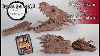 Sculpting Game of Thrones Dragon with Monsterclay - Part 1 upper jaw