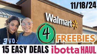 Walmart Deals 11/18/24: Walmart Ibotta Haul: Couponing At Walmart This Week: 4 FREEBIES: 15 DEALS