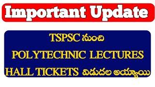 TSPSC Polytechnic Lectures Hall Tickets Released 2023 | TSPSC Hall Tickets| By Notifications Academy