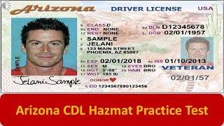 Arizona CDL Hazmat Practice Test
