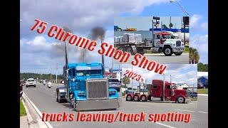 Trucks Leaving the 75 Chrome Shop Show/Truck Spotting in Wildwood 2023 Part1