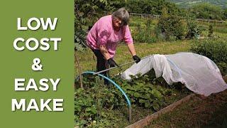 Protecting Food From Pests with Homemade Low Hoop Tunnel