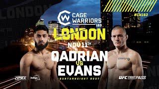 Shirzad Qadrian vs. Rory Evans | FULL FIGHT | CW 163 London