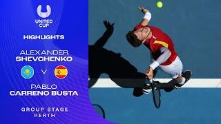 Alexander Shevchenko v Pablo Carreno Busta Highlights | United Cup 2025 Group C