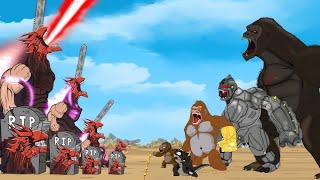 Evolution of CHAINSAW GODZILLA vs Evolution of KONG: Monsters Ranked From Weakest To Strongest???