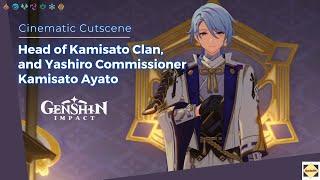 Cinematic Cutscene: Introducing the Head of Kamisato Clan, and Yashiro Commissioner Kamisato Ayato