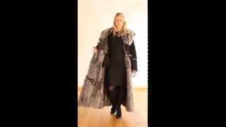 Finest Full Length Hooded Toscana Sheepskin Coat in Black - Luna