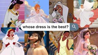 ranking EVERY disney wedding dress 