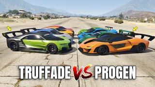 GTA 5 ONLINE - TRUFFADE VS PROGEN (WHICH IS FASTEST?) | Bugatti vs McLaren