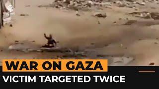 Crowd of Palestinians helping 'shredded child' come under attack in Gaza | Al Jazeera Newsfeed