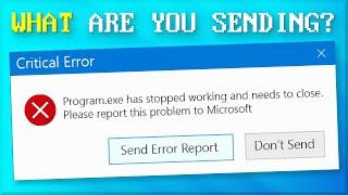 What do Windows Error Reports ACTUALLY send?