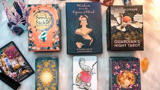 UNBOXING TAROT AND ORACLE DECKThe seed and Sickle, Wisdom of the epics of Hind, and more