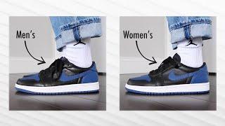 Which One Should You Buy? Men's vs Women's Jordan 1 Low Mystic Navy Comparison + Sizing + On Foot