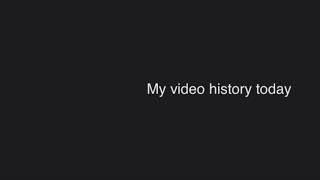 Here’s my surprising video history today