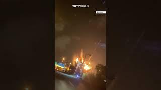 Iranian missile strike on Israel caught on video