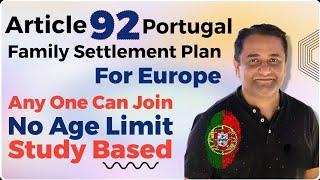 Article 92 Portugal Immigration: Family Residence Permit on Vocational Training OR Secondary Student