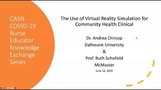 Webinar: Use of Virtual Reality Simulation for Community Health Clinical