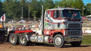 Monsters of The Highway Pound the Clay at the Over The Top Diesel Showdown 2024 Semi Pulling Action.