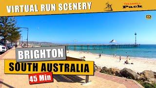 Virtual Run Brighton South Australia 45 Minutes | No Music | Treadmill Pack | 4k