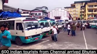 600 Indian Tourists From Chennai Entered Bhutan (Phuntsholing) || @bhutanyardentours9439 | Bhutan