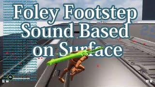 Dynamic Footstep Sound Based On Surface using Foley Event | GASP UE5.5