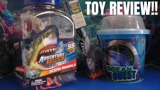 HUGE Toy Animal Adventure Force 55pcs Jumbo Bucket 12pcs Ocean Tubes OCEAN BUCKET TOY REVIEW!