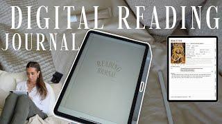 Digital Reading Journal | Set up on my iPad, Book Review, Reading Challenges, Digital Planner 