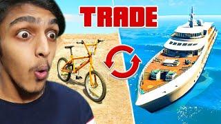 GTA 5 RP : TRADING from a BIKE to a MEGA YACHT !! MALAYALAM