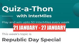 intermiles weekly Quiz answers today l 21 January 2021 l win 50 intermiles points