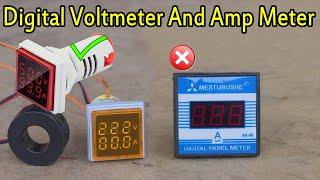 Round LED Dual Display AC Amp Volt meter Indicator 60-500V 220V 100A  IN Review