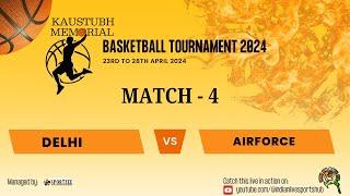 Delhi Vs Airforce | Kaustubh Memorial Basketball Tournament | Fr. Agnel Sports Complex Mumbai