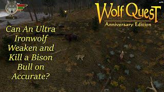 Wolf Quest AE - Can An Ultra Ironwolf Weaken and Kill a Bison Bull on Accurate?