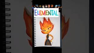 I'm drawing Ember Lumen  from Elemental movie  #shorts #art #drawing #diy #creative #elemental