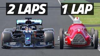 Can The FASTEST F1 Car Ever LAP A 1950s Car In Just 2 LAPS?