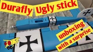 Durafly Ugly Stick V2 unboxing, setup build Hobby King Hking RC plane