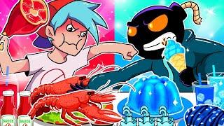 Red Vs Blue Food Challenge | Friday Night Funkin' Animation Mukbang Complete Edition | BonaGames